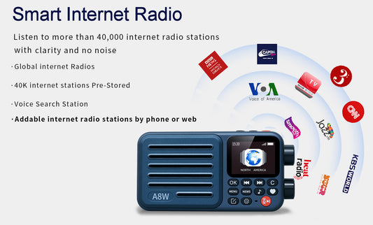 A8W Smart Internet & FM Pocket Radio